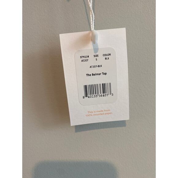 NWT Andie Swim The Belmar Bikini Top In Black Size Small - Picture 4 of 7